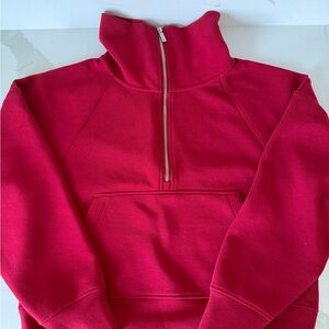 Fuchsia CALIA Women's Soft Scuba Mock Neck 1/4 Zip